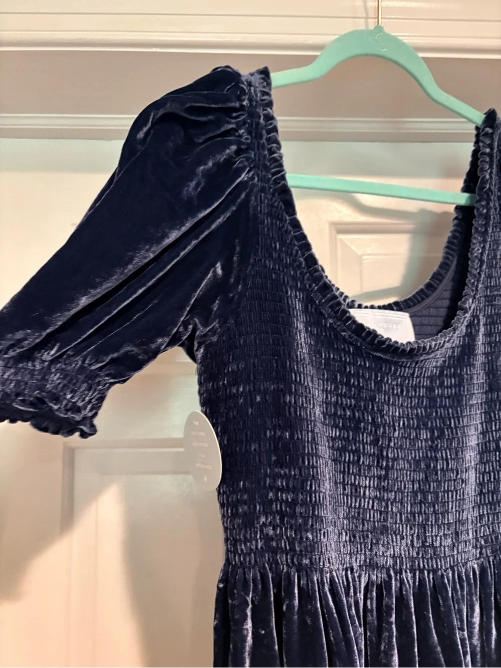 NWT Hill House Home The Louisa Nap Dress in Navy Velvet